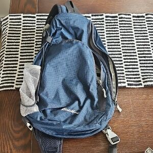 Eddie Bauer Blue and Gray Backpack with Versatile Design